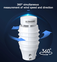 Sensor Kecepatan Angin Ultrasonik Anemometer Portabel Kecil Ekonomis 420mA 0-5V 0-10V RS485 Modbus Dengan Kompas Elektronik