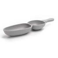 Bols de restaurant en mélamine avec poignée, 15.4 pouces, nouveau style, couleur gris rock
