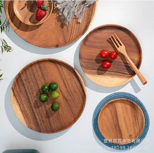 ידידותי לסביבה יפנית, צלחת חטיף עץ acacia צלחת קטנה עם עיצוב אלגנטי למפגשים ביתיים או חיצוניים - Product Image 3