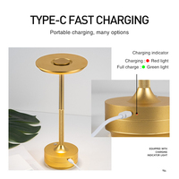 Lampe de chevet LED tactile moderne de luxe à piles pour chambre à coucher, décoration de chevet