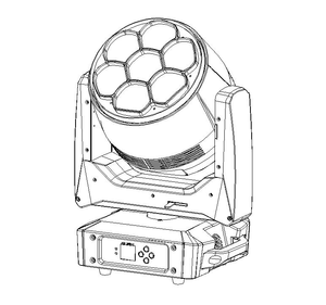 Magic Eye <span class=keywords><strong>Martin</strong></span> - Juego de 7 Luces Móviles de Haz RGBW de 60 W con Zoom, Control DMX512 para DJ, Discotecas, Bares - Product Image 6