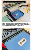Machine à relier professionnelle 21 trous, perforation et reliure robustes, pour papier A3/A4, idéale pour le bureau