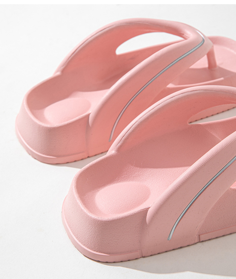 Summer Beach Flip Flops Wedge Heels Outside EVA Filp-Flop Slippers for Women