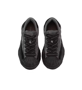 Zapatillas bajas <span class=keywords><strong>de</strong></span> plataforma retro MMY para hombre y mujer, con diseño <span class=keywords><strong>de</strong></span> empalmes, estilo náutico y efecto desgastado por el agua, para parejas - Product Image 3