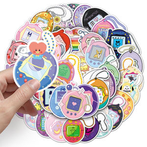50 pièces usine sortie vente décoration autocollants personnalisés Kawaii dessin animé Consoles de jeu <span class=keywords><strong>Tamagotchi</strong></span> autocollants - Product Image 6