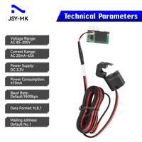 JSY1003F 63A 300V 10mm CT Inti-Pisah TTL Modbus AC Voltmeter Ammeter Smart Pengukur Daya Listrik Watt Meter