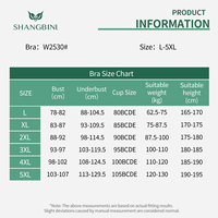 SHANGBINI Soutien-gorge sans couture en jacquard floral, sans armatures, effet liftant, soutien-gorge bralette pour poitrines généreuses, soutien complet, L-5XL