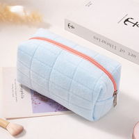 Sac de voyage pour femme, mignon et léger, personnalisable, petit sac à cosmétiques, fermeture éclair, couleur bonbon, papeterie scolaire, sac à maquillage