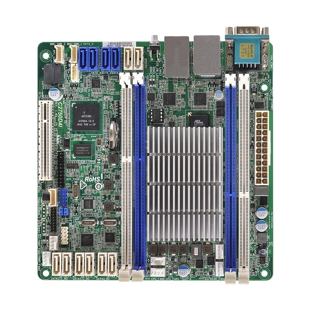 For ASRock Rack Server Onboard Motherboard CPU Supports IPMI12 SATA C2750D4I