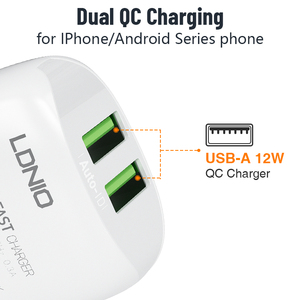 Ldnio a2219 Hot Bán 2.4A 2 <span class=keywords><strong>USB</strong></span> đa điện thoại di động tường sạc du lịch Adapter <span class=keywords><strong>USB</strong></span> điện thoại tường sạc - Product Image 4