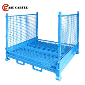 <span class=keywords><strong>Cage</strong></span> de stockage en métal de <span class=keywords><strong>cage</strong></span> de boîte de palette en acier 1-2T empilable et pliable résistante - Product Image 1