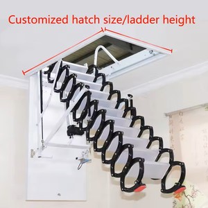 Escalera Retráctil Multifuncional Invisible para Ático, Nueva, Eléctrica/Manual, Capacidad de Carga de 500 kg, Metálica, Fabricación China - Product Image 2