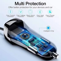 Chargeur de voiture USB, chargeur rapide 3.0, chargeur automatique, câble rapide Micro Type C pour téléphone portable, pour Huawei, pour iPhone, chargeurs Android, outils
