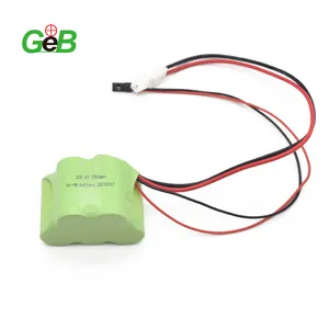 GEB מפעל סיטונאי 6v 1500mah AA נטענת NiMH כפתור תא סוללה Ni-mh 2000mAh Ni-MH סוללות עבור חיצוני שמש אור