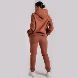 Survêtement unisexe ensemble 2 pièces femmes jogging costumes hiver polaire sports deux pièces pantalon ensemble survêtements pour hommes logo personnalisé - Product Image 3