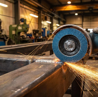 Disque à lamelles 115 mm en zircone haute densité pour le meulage de métaux lourds, longue durée de vie, rapide
