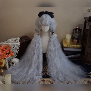 Peluca Dorada de Anime de 44 Pulgadas, Ultra Larga, con Diseño de Rosas, Fibra Sintética Resistente al Calor, Perfecta para Halloween, Color Plata - Product Image 2
