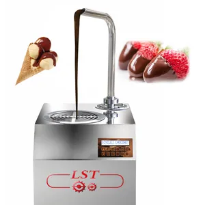 गर्म बिक्री वाणिज्यिक गर्म चॉकलेट डिस्पेंसर स्वचालित पिघलने मशीन के लिए स्ट्रॉबेरी कोटिंग चॉकलेट मशीन