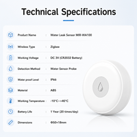 Sensor de Fugas de Agua Zigbee al por Mayor, Alarma Inteligente de Inundación Tuya para Automatización del Hogar, Detector de Fugas de Agua Remoto y Compatible con OEM