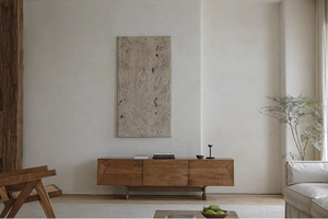 Mueble para <span class=keywords><strong>TV</strong></span> de Madera Reciclada Sólida Hecho a Mano Estilo Wabi-Sabi para Sala de Estar, Dormitorio, Hoteles, Centros Comerciales - Duradero, Ecológico, Antiguo, Personalizado - Product Image 3