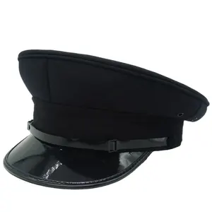 Customized high quality uniform wear peaked cap 100% cotton captain cap airline pilot cap