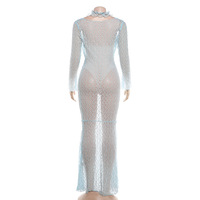 Ensemble deux pièces pour femme : Robe longue en dentelle et body string – Tenue de soirée et de vacances – Tailles S-L