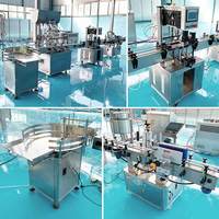 Machine de ligne de remplissage de liquide de joint de remplissage de forme de bouteille en plastique automatique d'eau cosmétique avec étiquetage de scellant
