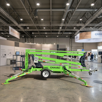Cueilleur de cerises 18m 20m 22m Batterie diesel électrique Équipement de levage monté sur camion Ascenseur à flèche remorquable avec CE