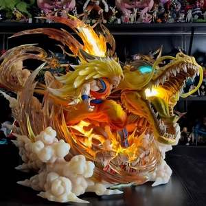 Action Figure di Goku Super Saiyan <span class=keywords><strong>3</strong></span> e Shenron Z Statua da Collezione per Fan di DBZ e Collezionisti di Anime - Product Image 3