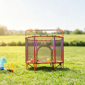 <span class=keywords><strong>Trampoline</strong></span> pour enfants Zoshine avec poteaux enveloppés de <span class=keywords><strong>mousse</strong></span>, filet de sécurité anti-chute, petit <span class=keywords><strong>trampoline</strong></span> avec jeu de basket-ball pour garçons et filles - Product Image 3