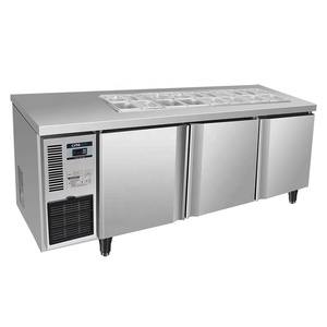 LVNI 1.5m 1.8m Open <strong>Top</strong> Commercial Counter Salad bar <strong>Fridge</strong> Prep <strong>Table</strong> With GN Pans - Product Image 2