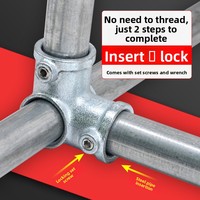 Raccords de connexion en acier galvanisé pour tuyaux, pour poulaillers, cages pour chiens, clôtures et étagères