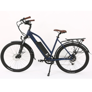 Bicicleta Eléctrica EMB16 de 28 Pulgadas con Llanta de Acero Inoxidable, Motor de 350W, Cuadro Bajo y 9 Velocidades para Dama - Product Image 1