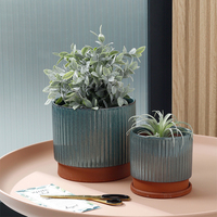 Vente d'usine Pot de fleur rond en céramique Pots de plantes en terre cuite Pots de succulentes en argile pour la décoration de la maison Plantes d'intérieur et d'extérieur