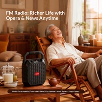VIEFONG V96W Speaker Volume Besar 10W Radio FM Sistem Suara dengan SOS Penyelamatan Interkom Global Alarm Getaran Radar