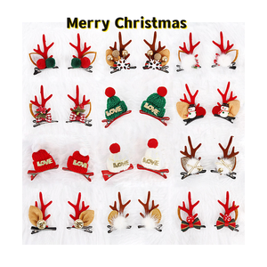 กิ๊บติดผมเขากวางเรนเดียร์คริสต์มาสแบบใหม่ กิ๊บติดผมซานต้า กิ๊บติดผมคริสต์มาส - Product Image 1