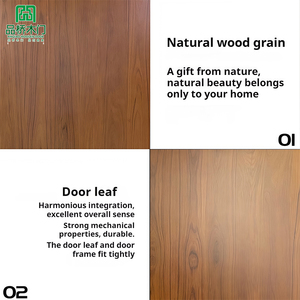 Puertas de Dormitorio de <span class=keywords><strong>PVC</strong></span> y Madera OEM y ODM, Puertas de <span class=keywords><strong>PVC</strong></span> Impermeables, Puertas Interiores de Madera con Marco, Puertas Interiores para el Hogar - Product Image 3