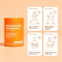 Capsules de soutien métabolique probiotiques avec caféine, vitamine B12 et chrome pour un métabolisme, une digestion et une énergie sains - ODM & OEM