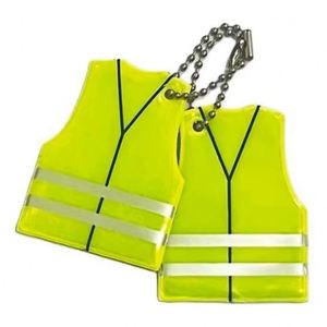 Bulk Pack Reflective Vest Key <b>Tags</b>, Double-Sided High Visibility Safety Keychain for Kids Adults <b>Dog</b> Collar Zippers Decorations - Product Image 4