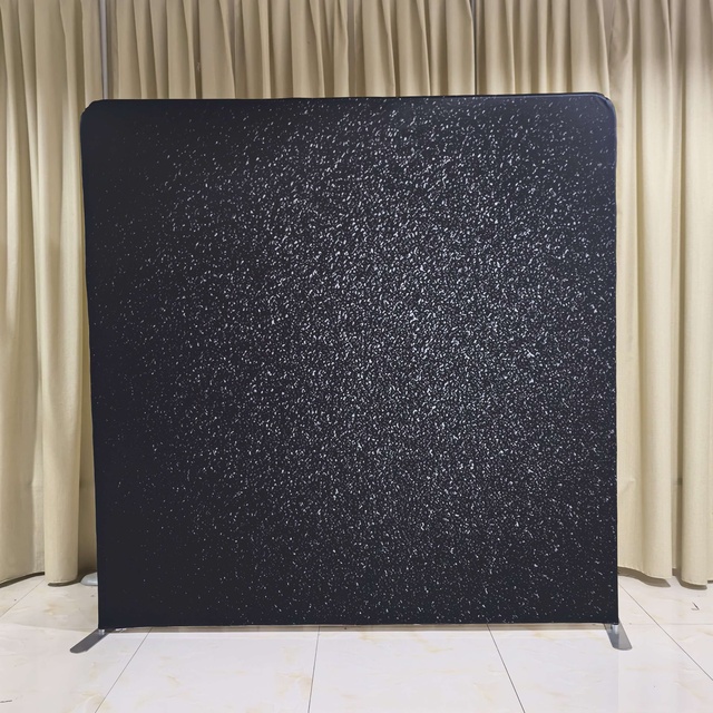 8x8ft Dye Sublimation Aluminum Tube Stand Tension Fabric Backdrop for Photo Booth Portable