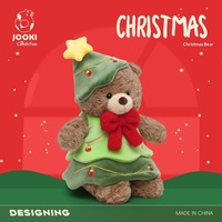Adorable Ours en Peluche de Noël avec Rembourrage en Polyester et Coton PP, Grande Peluche Parfaite pour Cadeau Unisexe de Noël et Anniversaire
