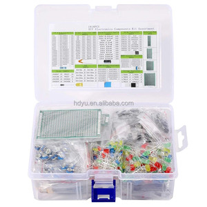 1818 cái tự làm linh kiện điện tử các loại tụ điện điện phân dẫn ánh sáng phát ra Diode bóng bán dẫn 1/4W điện trở - Product Image 1