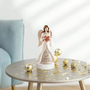 Estatua de Ángel de Resina de Diseño Bonito, Ángel Grande Personalizado con Corazón, Esculturas, Figura, Regalo para el Día de la Madre - Product Image 3