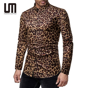Chemise à manches longues pour <span class=keywords><strong>homme</strong></span> à imprimé léopard, nouvelle arrivée 2025 - Hauts décontractés <span class=keywords><strong>grande</strong></span> <span class=keywords><strong>taille</strong></span> pour le printemps et l'automne, parfaits pour le streetwear - Product Image 1