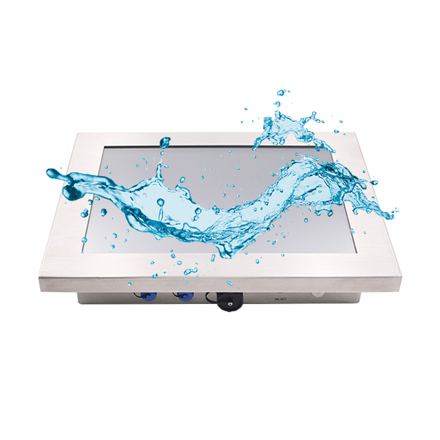 12 Inch 5-Wires Resistive Touch Screen 1000 Nits High Brightness LCD Monitors IP67 Waterproof Industrial Panel PC Monitor