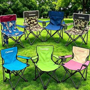 Chaise pliante de plage pour extérieur, robuste, en tissu Oxford 600D, pour pique-nique, pêche, jardin, terrasse, avec sac de transport - Product Image 1