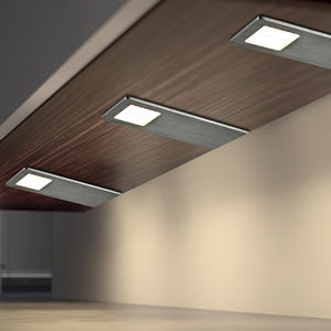 Lámpara de Cocina Moderna, Súper Delgada, de Forma Cuadrada, con Acabado de Aluminio Cepillado, para Debajo del Gabinete, con Garantía de 3 Años, Modelo 2819 - Product Image 2