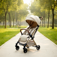 Poussette Bébé Compacte Pliée pour Voyage, Poussette Pliante Automatique, Landau Portable Européen, Poussette Enfant pour Avion