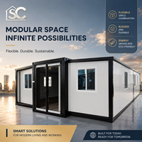 Maison modulaire innovante en conteneurs avec des matériaux écologiques, structure en acier à déploiement rapide pour une utilisation en cuisine ou en hôtel