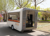 Nouvelle remorque de vente ambulante en acier inoxydable pour boissons froides, café, thé boba, smoothies, cupcakes, glaces et autres aliments, idéale pour les boissons glacées.